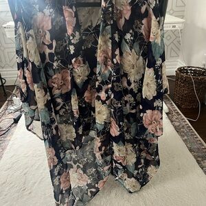 Pinkblush Floral Kimono with Pink and Cream Accents